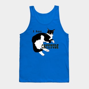 Cute Tuxedo Cat I haz attitude  Copyright TeAnne Tank Top